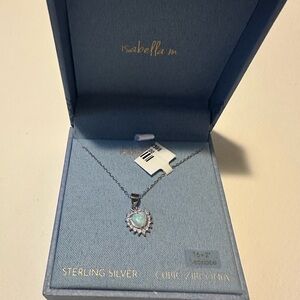 Isabella M Opal Pendant Necklace in Sterling Silver